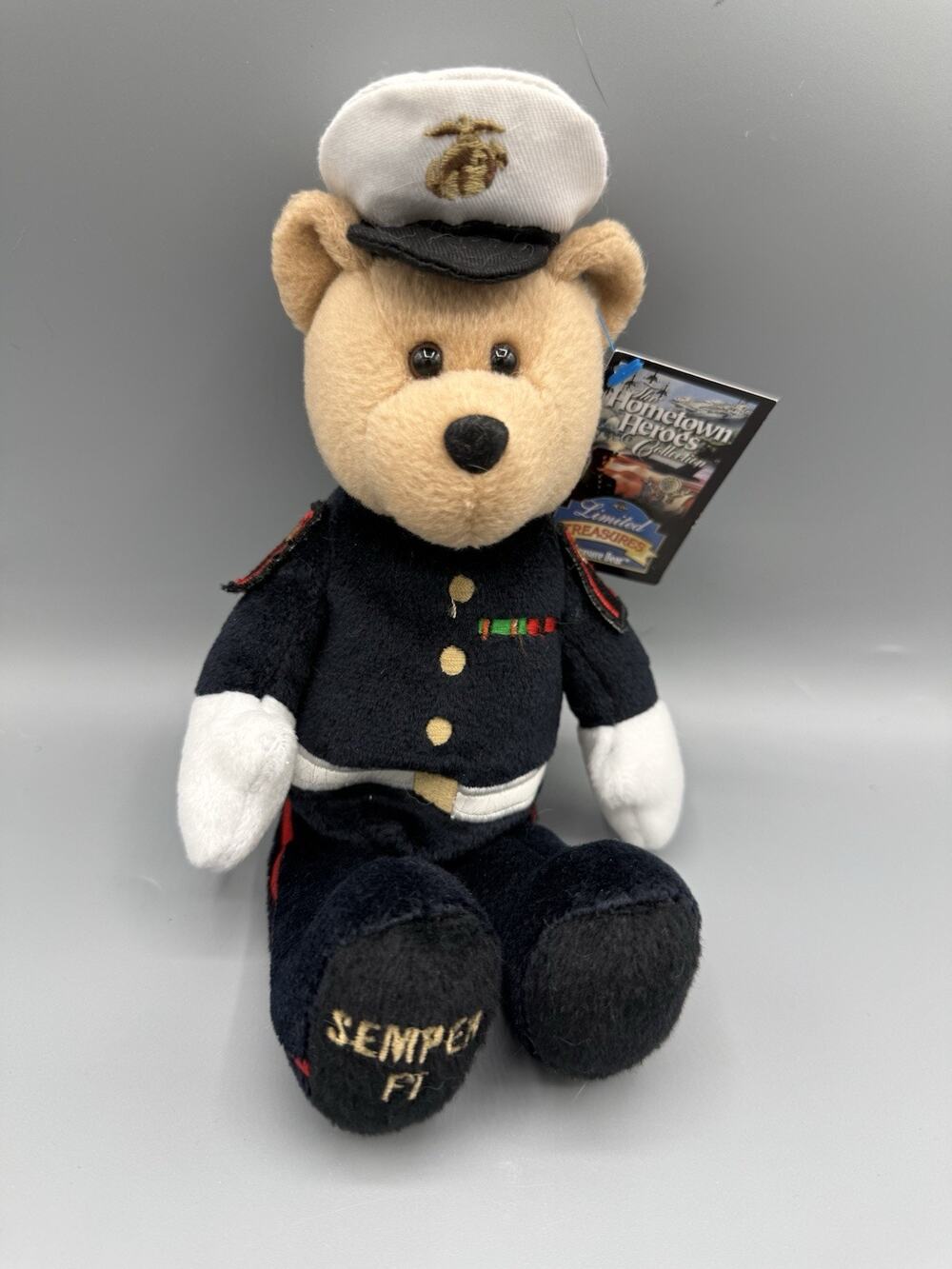 2005 Limited Treasures Semper Fi US Marine Corps Bear Hometown Heroes w Tags